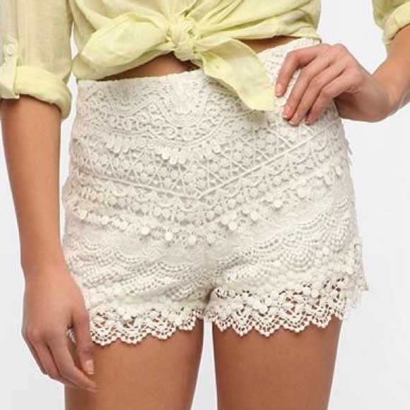 Urban Outfitters Pants - Kimchi Blue Anthea White Lace Crochet Shorts